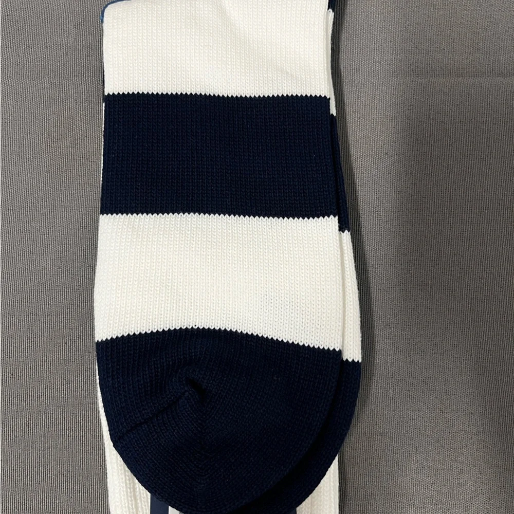 POLO 67 Ralph Lauren Socks Men 10-13 White Navy Logo Loafer Classic Preppy
